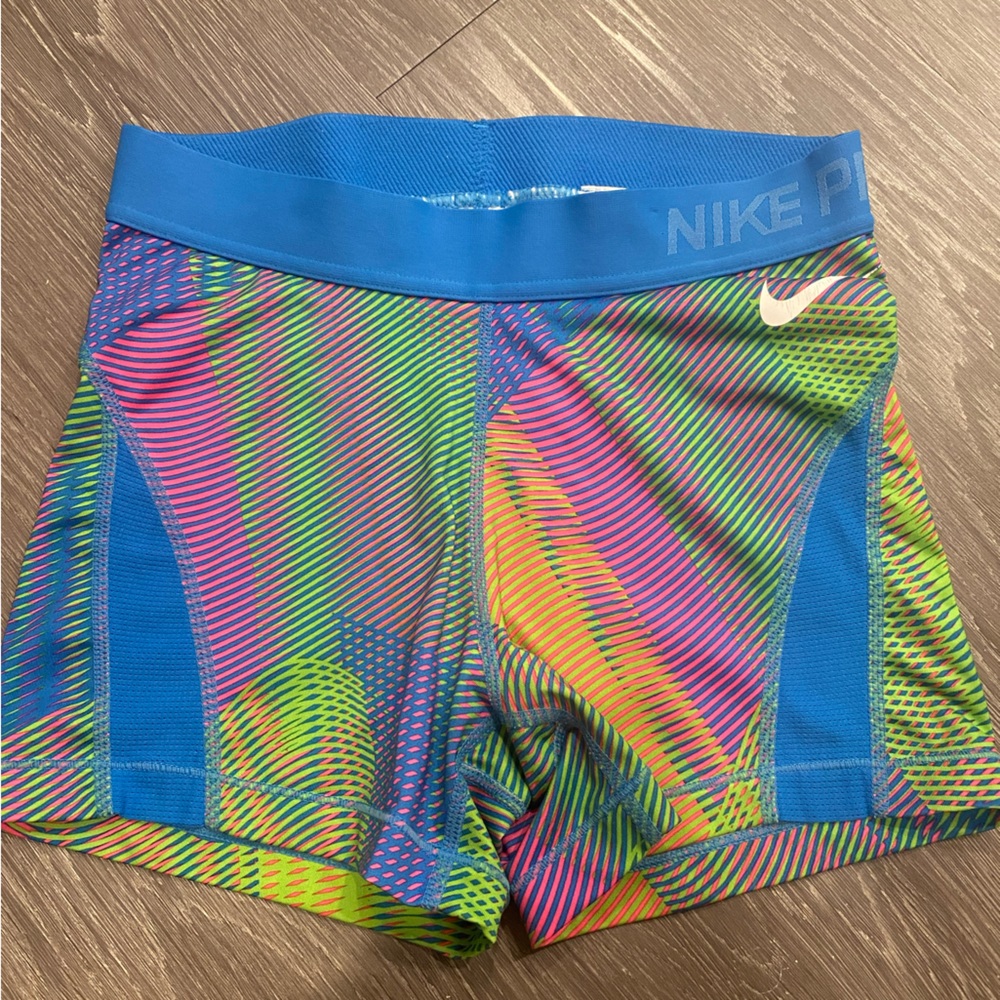 Nike Pro Spandex Shorts Dri fit, rainbow, size small
